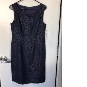 Blue/Black Printed Dress